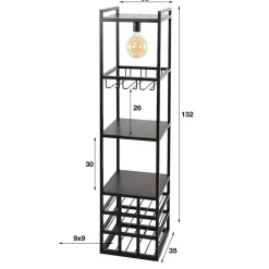 Wohnen Regale<Bar Regal mit Licht im Industrial Design - Levanton