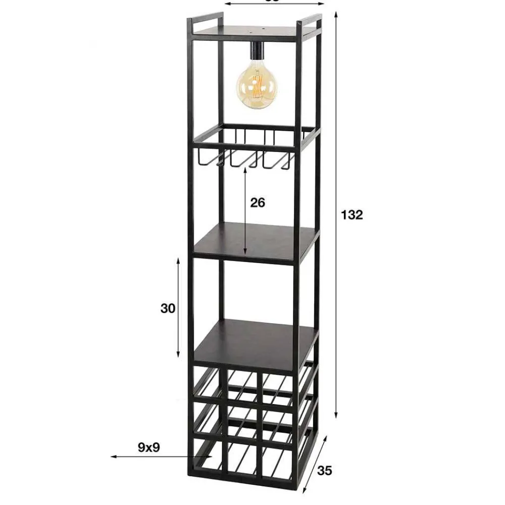 Wohnen Regale<Bar Regal mit Licht im Industrial Design - Levanton