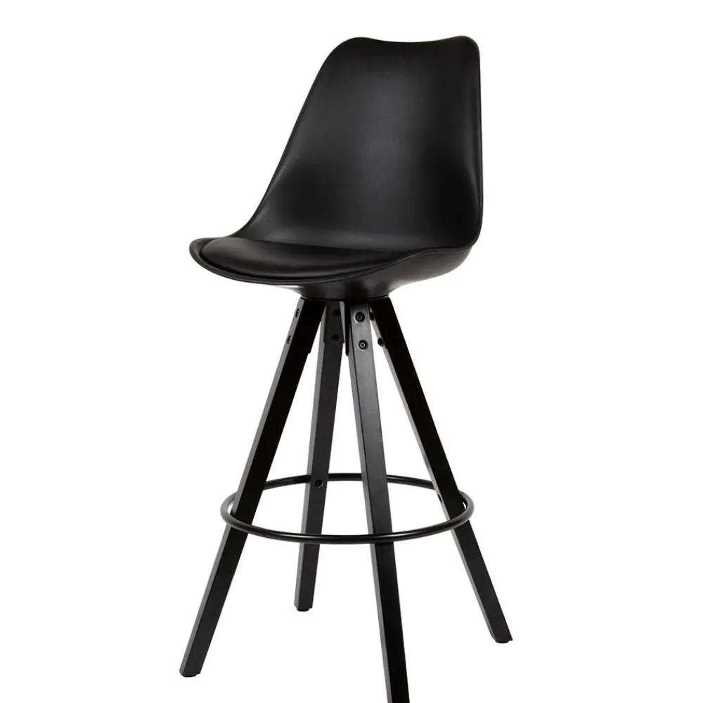 Wohnen Hocker<Bar Schalenstühle in Schwarz - Ilussiana (2er Set)