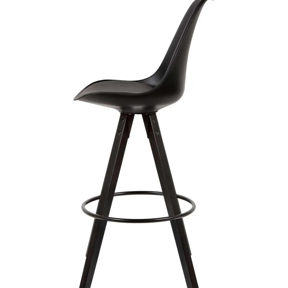 Wohnen Hocker<Bar Schalenstühle in Schwarz - Ilussiana (2er Set)