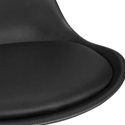 Wohnen Hocker<Bar Schalenstühle in Schwarz - Ilussiana (2er Set)
