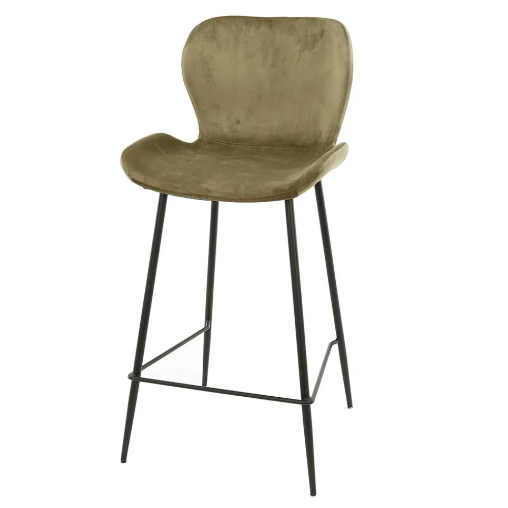 Wohnen Hocker<Bar Stühle in Beige & Schwarz - Ivalin (4er Set)
