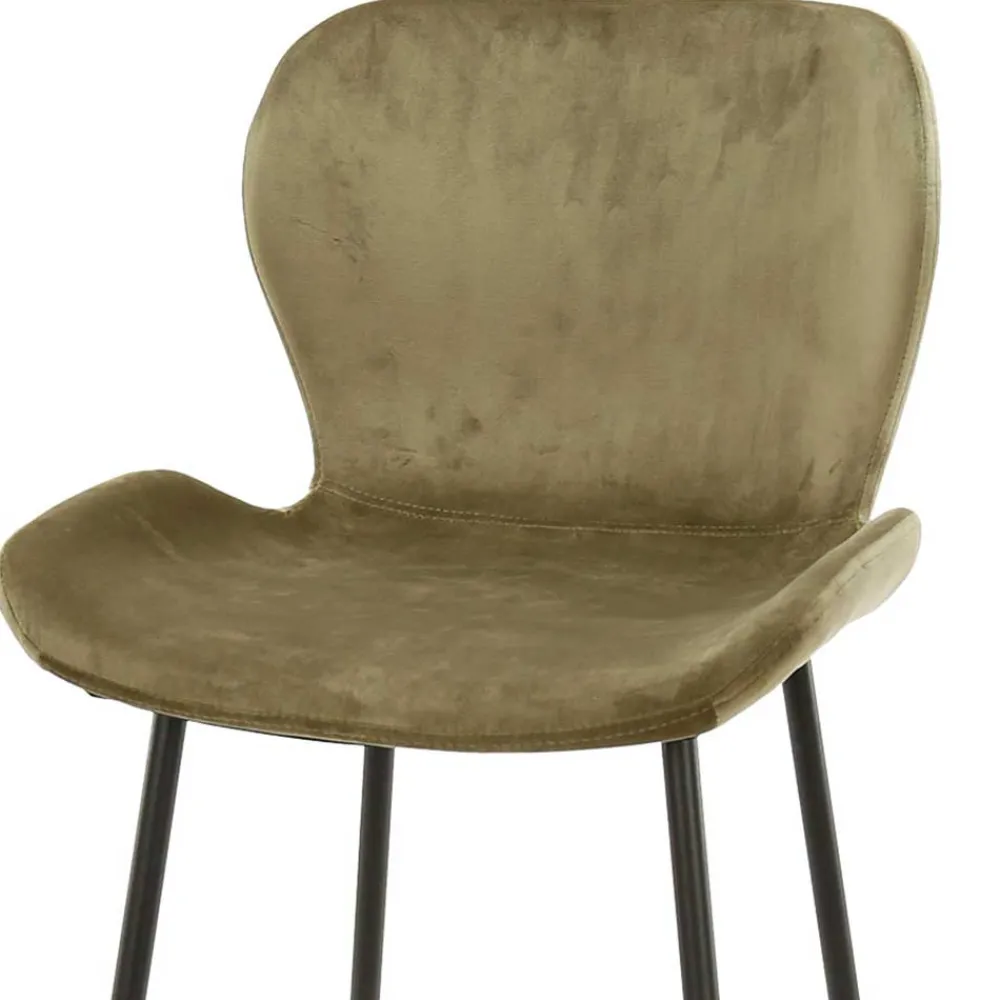 Wohnen Hocker<Bar Stühle in Beige & Schwarz - Ivalin (4er Set)