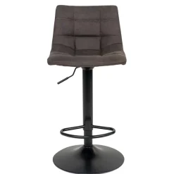 Wohnen Hocker<Bar Thekenstühle in Dunkelgrau - Rico (2er Set)