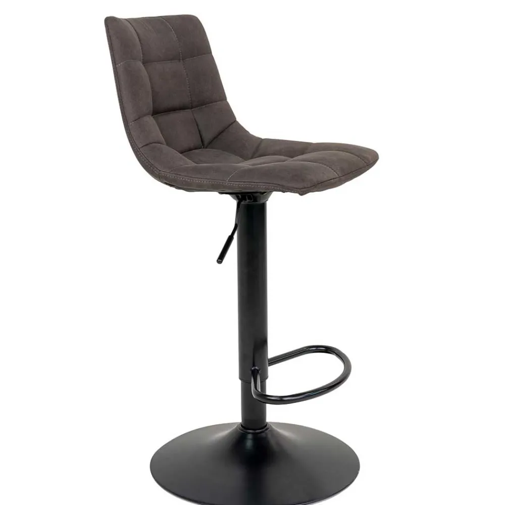 Wohnen Hocker<Bar Thekenstühle in Dunkelgrau - Rico (2er Set)