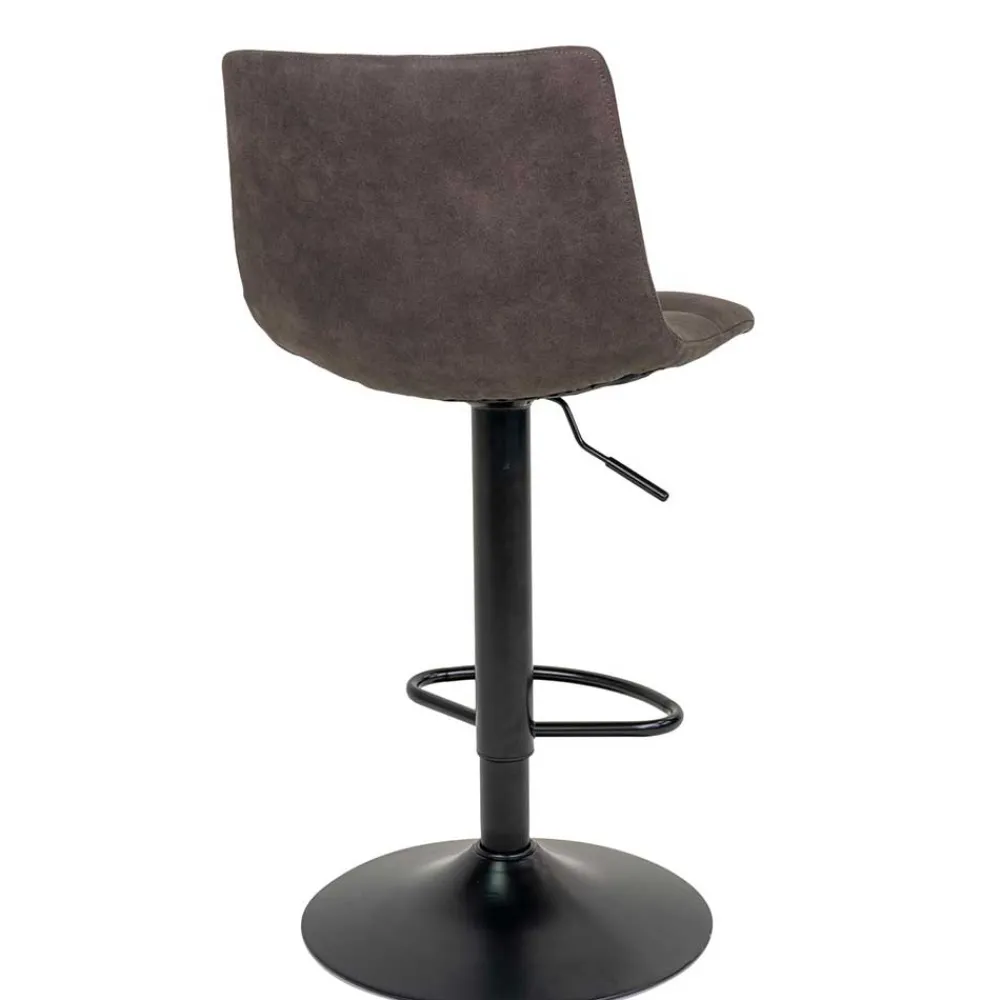 Wohnen Hocker<Bar Thekenstühle in Dunkelgrau - Rico (2er Set)