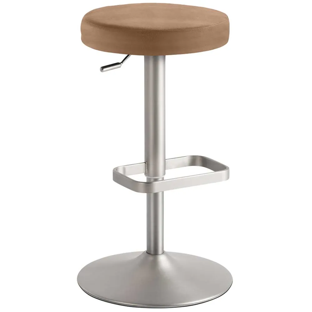Wohnen Hocker<Barhocker in Hellbraun & Chrom - Calypso