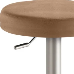Wohnen Hocker<Barhocker in Hellbraun & Chrom - Calypso
