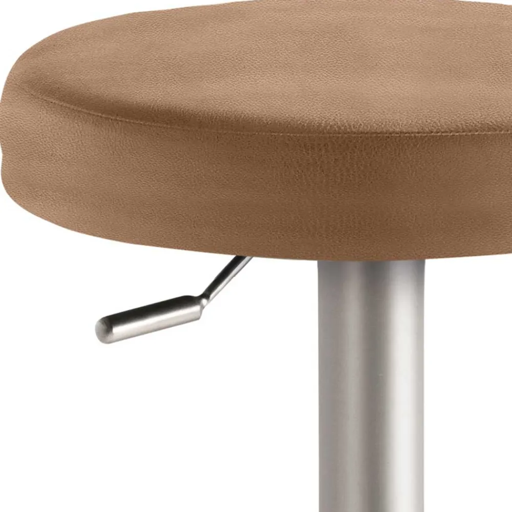 Wohnen Hocker<Barhocker in Hellbraun & Chrom - Calypso