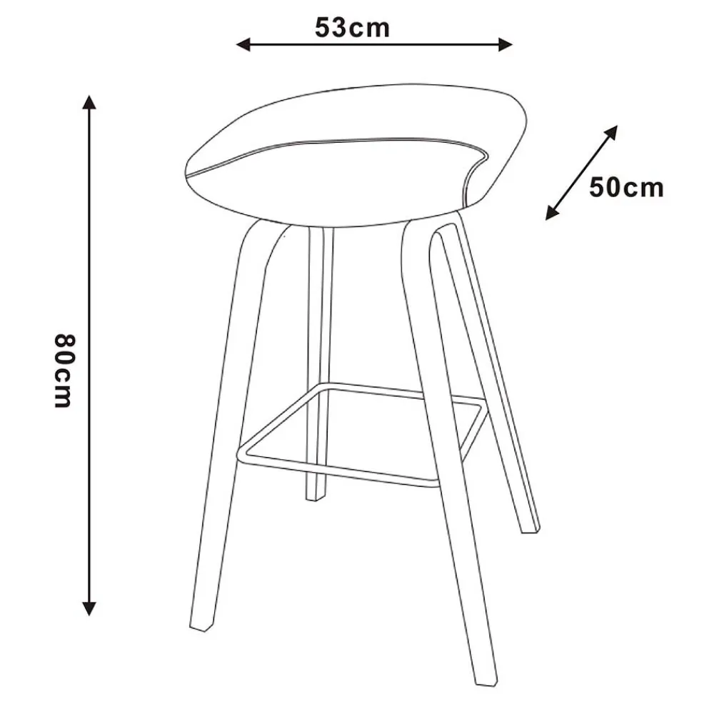 Wohnen Hocker<Barhocker mit 70 cm Sitzhöhe - Jilva