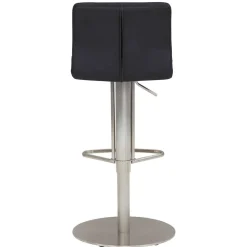 Wohnen Hocker<Barhocker mit Lehne in Anthrazit Microfaser - Tyvoria