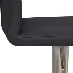 Wohnen Hocker<Barhocker mit Lehne in Anthrazit Microfaser - Tyvoria