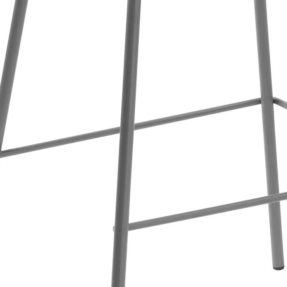 Wohnen Hocker<Barhocker mit Lehne in Grau - Marcala (2er Set)