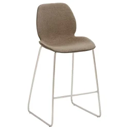 Wohnen Hocker<Barhocker mit Lehne in Schlamm & Beige - Maylana