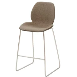 Wohnen Hocker<Barhocker mit Lehne in Schlamm & Beige - Maylana