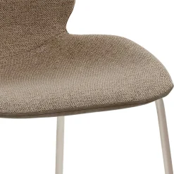 Wohnen Hocker<Barhocker mit Lehne in Schlamm & Beige - Maylana