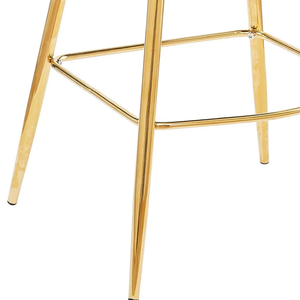 Wohnen Hocker<Barhocker mit Muschel-Lehne in Beige - Grovossa (2er Set)