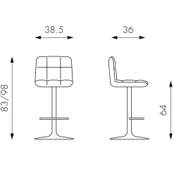 Wohnen Hocker<Barhocker Woma in Weiß (2er Set)