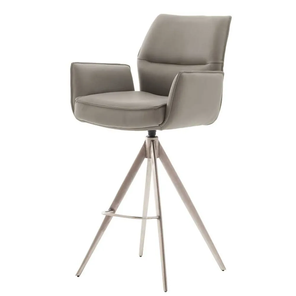 Wohnen Hocker<Bar-Lederstühle mit Armlehnen - Damien (2er Set)