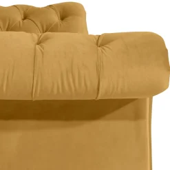 Wohnen Sofas<Barock Dreisitzer in Gelb und Nussbaum Braun - Alisho