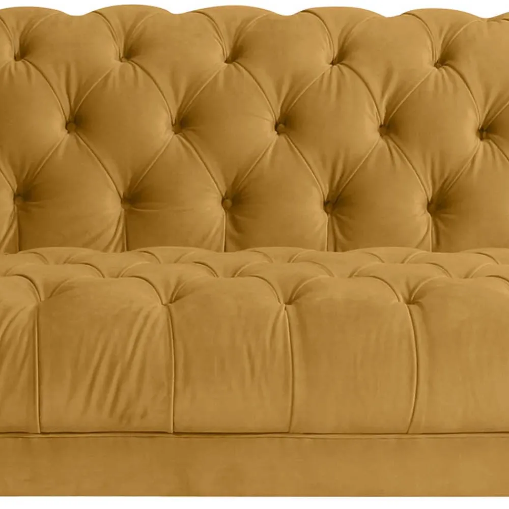 Wohnen Sofas<Barock Dreisitzer in Gelb und Nussbaum Braun - Alisho