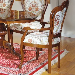 Wohnen Stühle<Barock Esszimmersessel Magari mit Holz Nussbaumfarben