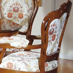 Wohnen Stühle<Barock Esszimmersessel Magari mit Holz Nussbaumfarben