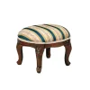 Wohnen Hocker<Barock Fußhocker in Blau Beige Magari & Nussbaum