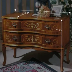 Wohnen Tv & Hifi-Möbel|Lowboards<Barock gestaltete Kommode Agosto mit 2 Schubladen