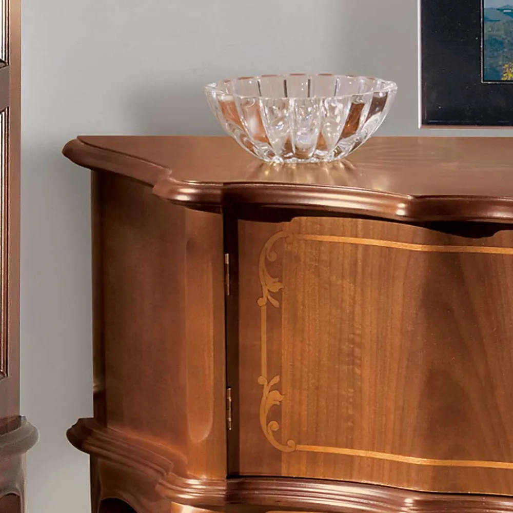 Wohnen Tv & Hifi-Möbel|Lowboards<Barock Lowboard für Fernseher Dentro in Nussbaumfarben
