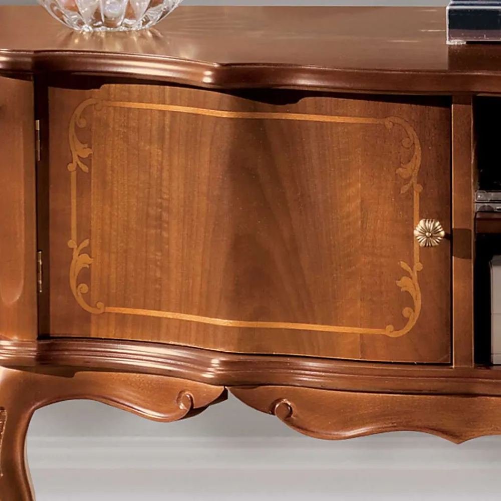 Wohnen Tv & Hifi-Möbel|Lowboards<Barock Lowboard für Fernseher Dentro in Nussbaumfarben