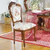 Wohnen Stühle<Barock Polsterstuhl mit Blumen Muster Magari mit Massivholz