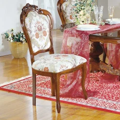 Wohnen Stühle<Barock Polsterstuhl mit Blumen Muster Magari mit Massivholz