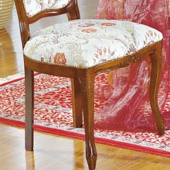 Wohnen Stühle<Barock Polsterstuhl mit Blumen Muster Magari mit Massivholz