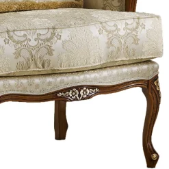 Wohnen Sessel<Barock Sessel in Beige und Creme gemustert - Ranaria