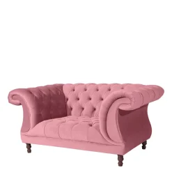 Wohnen Sessel<Barock Style Big Sessel in Rosa Samtvelours - Clewono