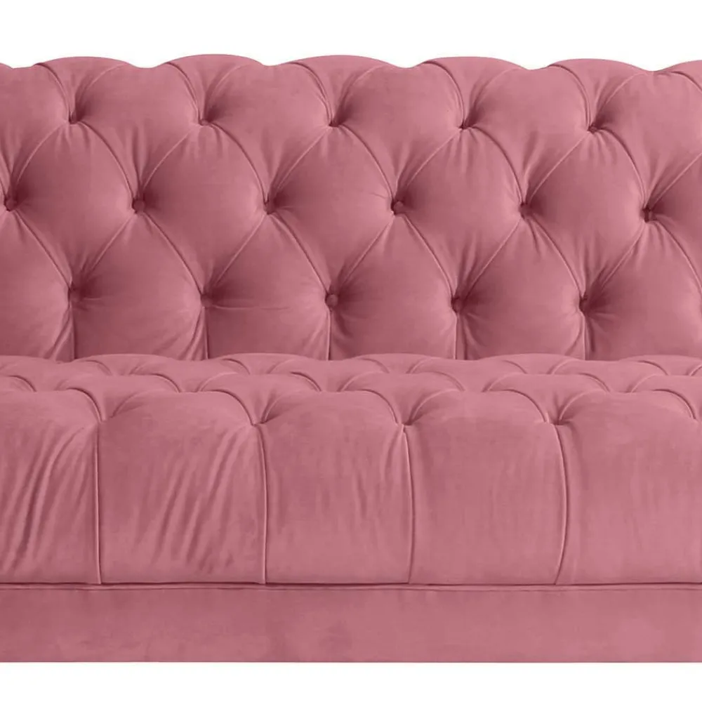 Wohnen Sessel<Barock Style Big Sessel in Rosa Samtvelours - Clewono