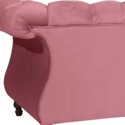Wohnen Sessel<Barock Style Big Sessel in Rosa Samtvelours - Clewono