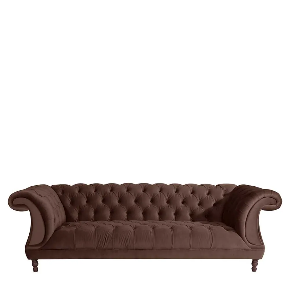 Wohnen Sofas<Barock Style Sofa in Braun Samtvelours - Exados