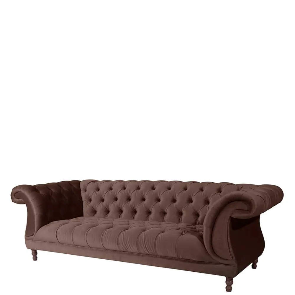 Wohnen Sofas<Barock Style Sofa in Braun Samtvelours - Exados