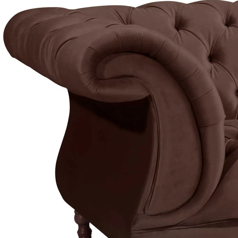 Wohnen Sofas<Barock Style Sofa in Braun Samtvelours - Exados