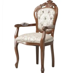 Wohnen Stühle<Barocker Armlehnstuhl in Nussbaum Braun - Pablos (2er Set)