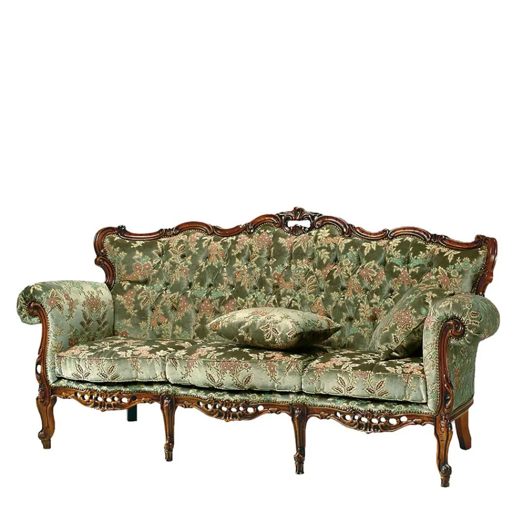 Wohnen Sofas<Barock-Stil Sofa in Grün mit Blumen - Graz