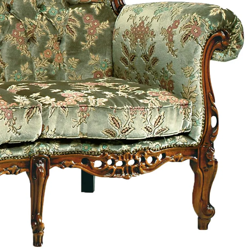 Wohnen Sofas<Barock-Stil Sofa in Grün mit Blumen - Graz