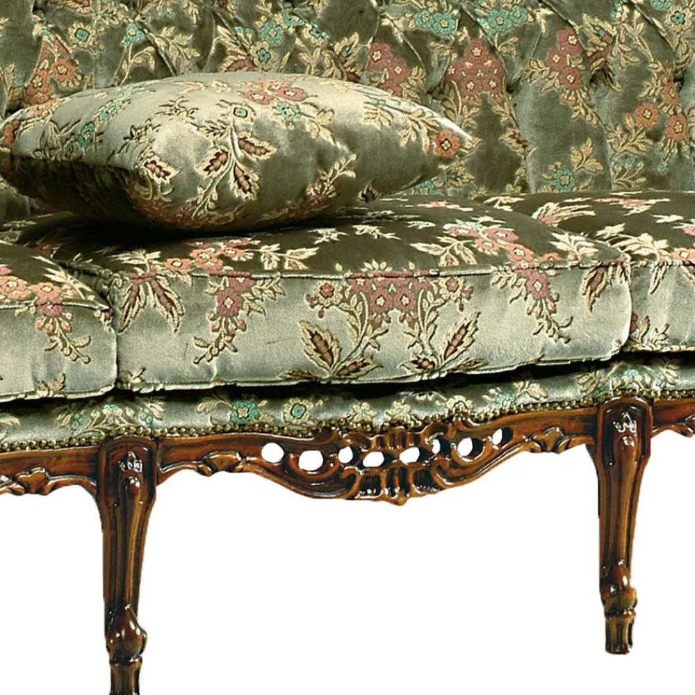 Wohnen Sofas<Barock-Stil Sofa in Grün mit Blumen - Graz