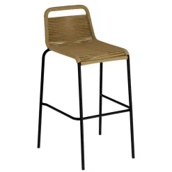 Wohnen Hocker<Barstühle aus Kordel in Hellbraun - Jakarto (4er Set)