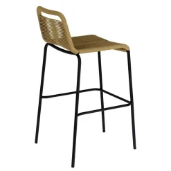 Wohnen Hocker<Barstühle aus Kordel in Hellbraun - Jakarto (4er Set)