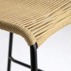 Wohnen Hocker<Barstühle aus Kordel in Hellbraun - Jakarto (4er Set)