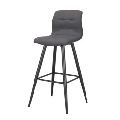 Wohnen Hocker<Barstühle in Anthrazit Stoffbezug - Una (2er Set)