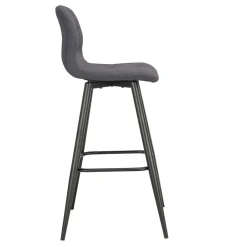 Wohnen Hocker<Barstühle in Anthrazit Stoffbezug - Una (2er Set)